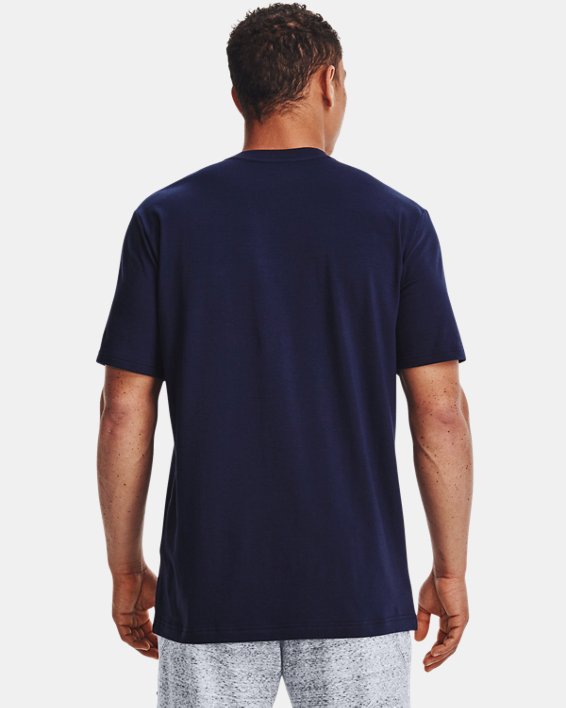 Men's Curry Young Wolf Short Sleeve, Navy, pdpMainDesktop image number 1